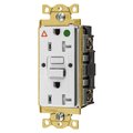 Bryant GFCI Receptacle, Self Test, Tamper and Weather Resistant, 20A 125V, 2-Pole 3-Wire Grounding, 5-20R GFST83WIG